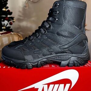 Merrell Moab 2 8" Tactical Men’s Waterproof Hiking Military Boots Black - 10.5